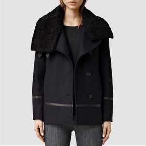 AllSaints
Navy Okito Wool Coat